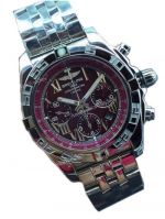 Swiss Replica Breitling Chronomat Watch Steel band Brown dial
